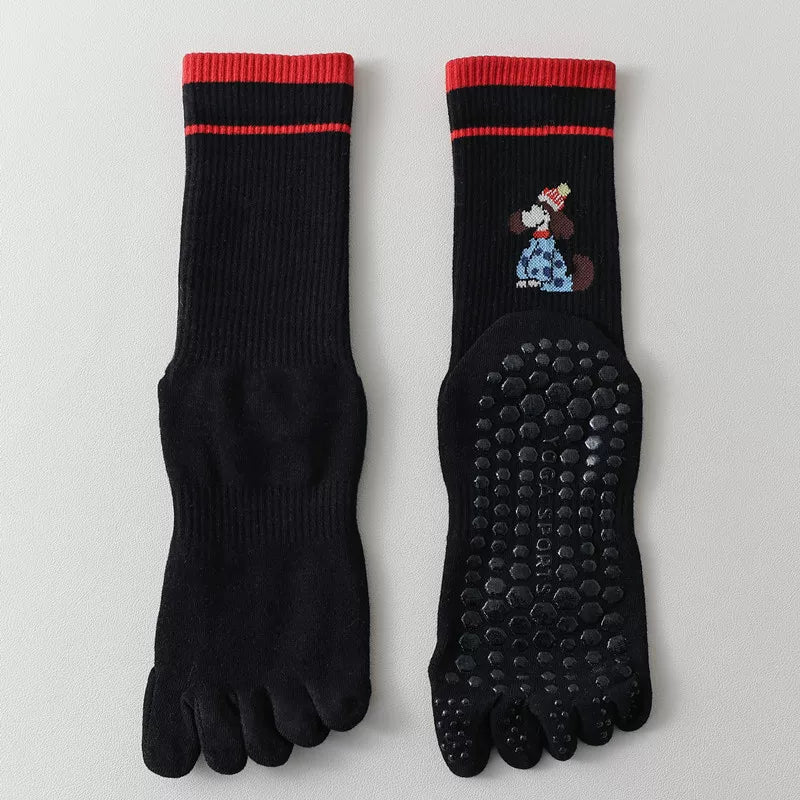 Hawecc | Mid-Calf Grip Socks for Women’s Home and Studio Practice