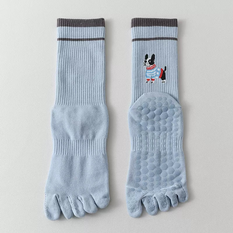 Hawecc | Mid-Calf Grip Socks for Women’s Home and Studio Practice