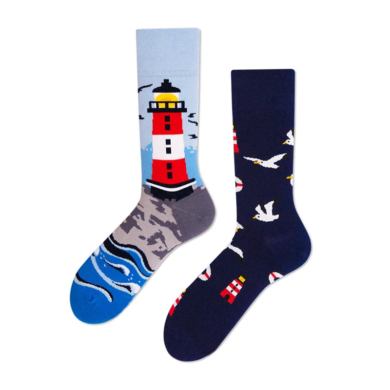 Hawecc | Mid-Calf Grip Socks for Indoor Home Practice