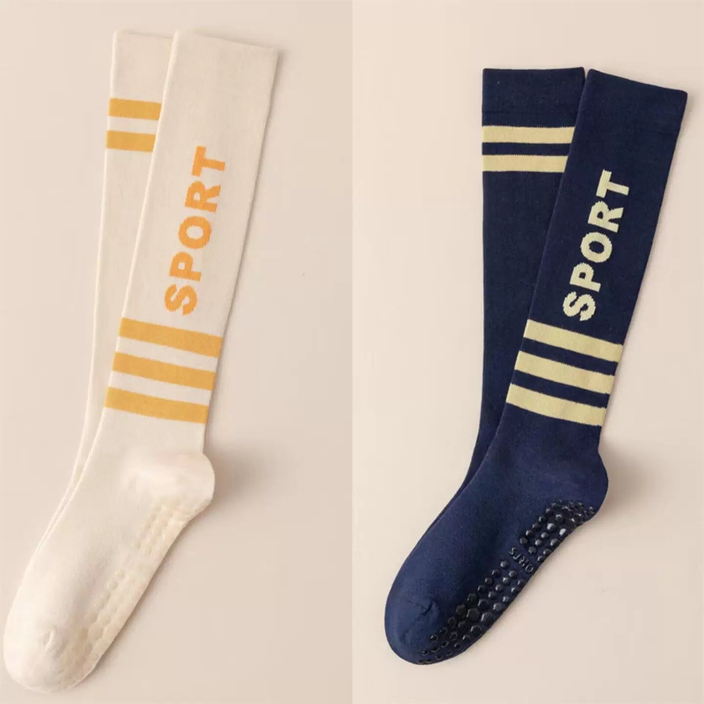 Hawecc | Women’s Mid-Calf Grip Socks for Pilates, Yoga, and Barre