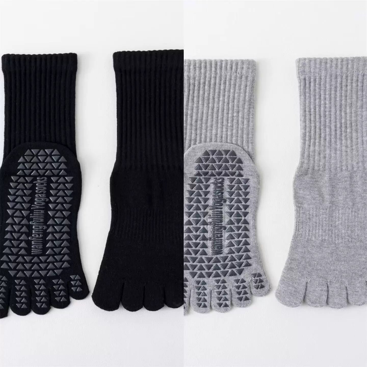 Hawecc | Indoor Fitness Socks for Women with Split Toe and Grip