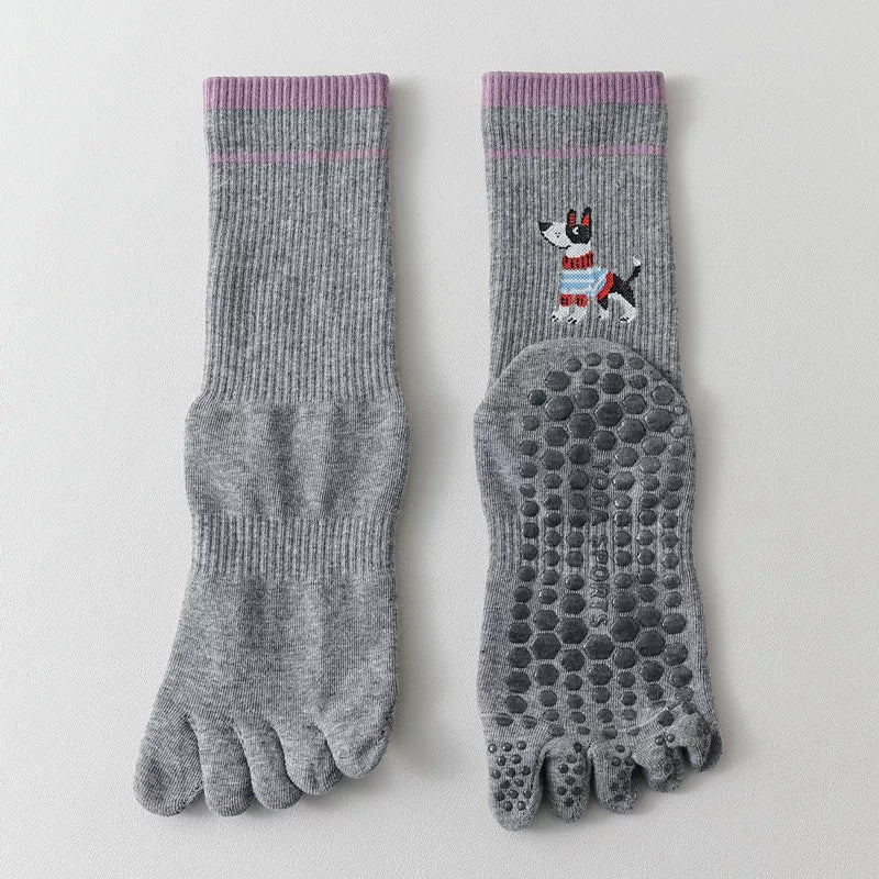 Hawecc | Mid-Calf Grip Socks for Women’s Home and Studio Practice