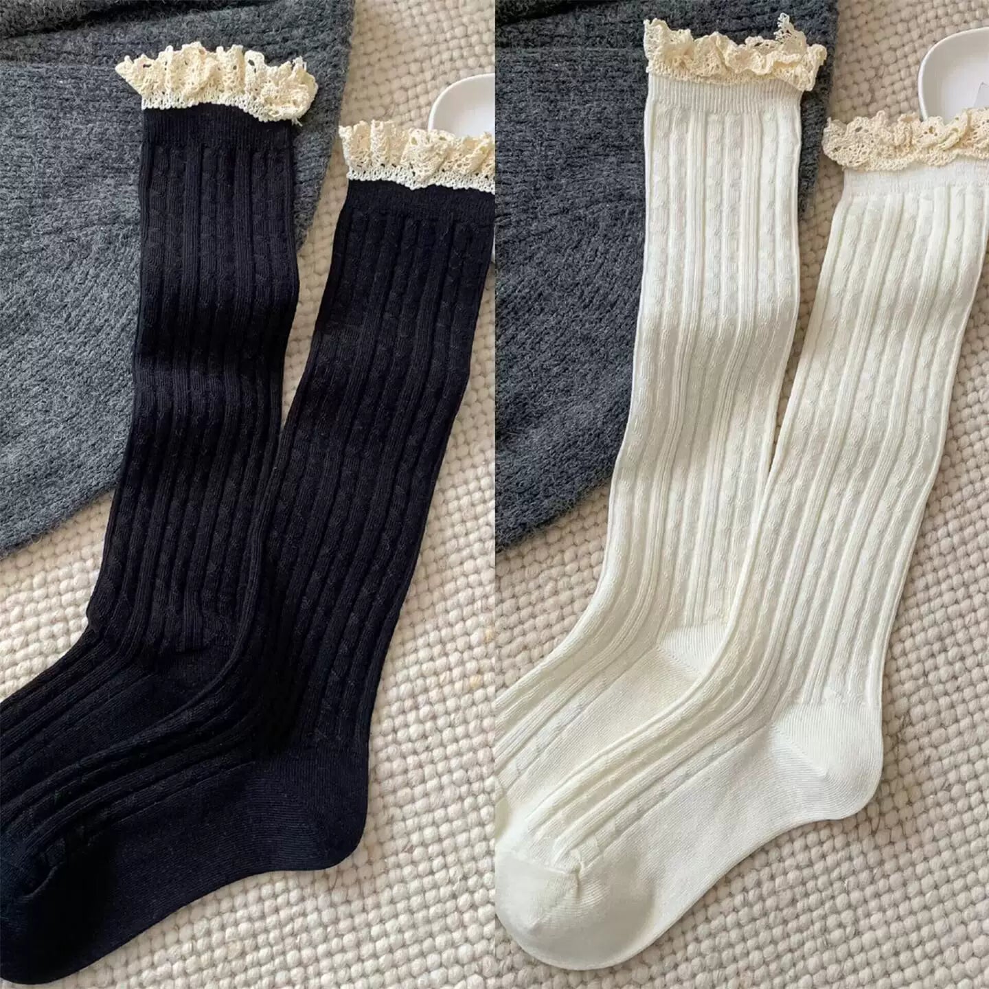 Hawecc | Mid-Calf Grip Socks for Women’s Pilates and Yoga