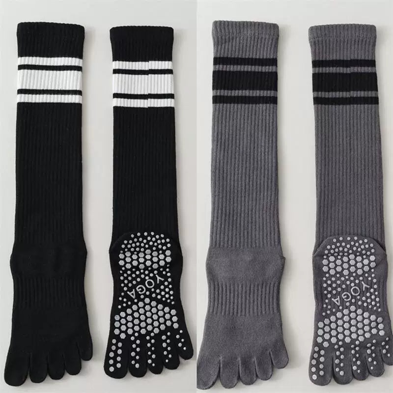 Hawecc | Mid-Calf Grip Socks for Home and Studio Workouts