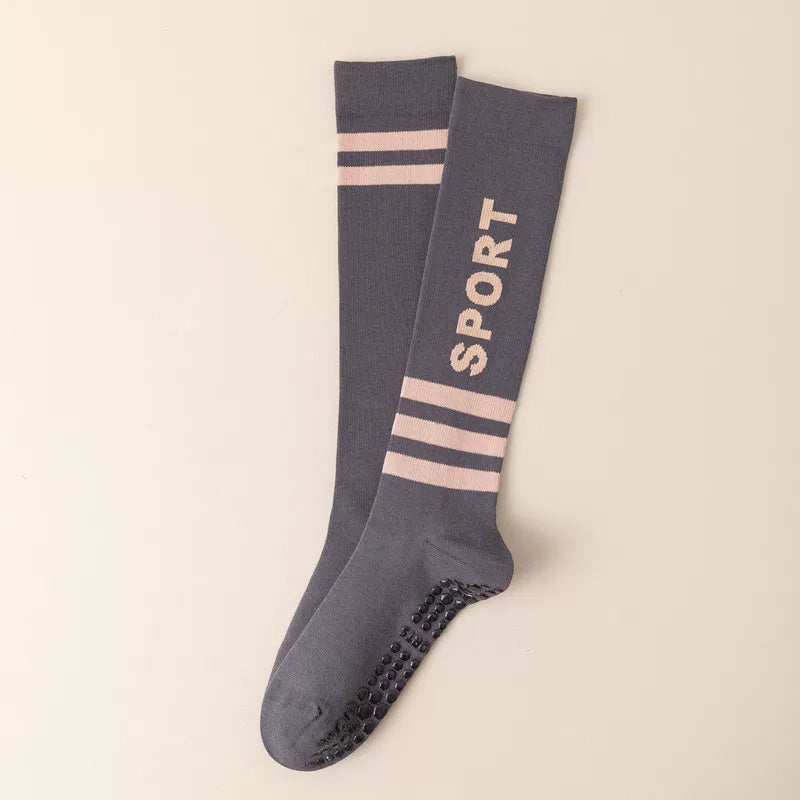 Hawecc | Women’s Mid-Calf Grip Socks for Pilates, Yoga, and Barre