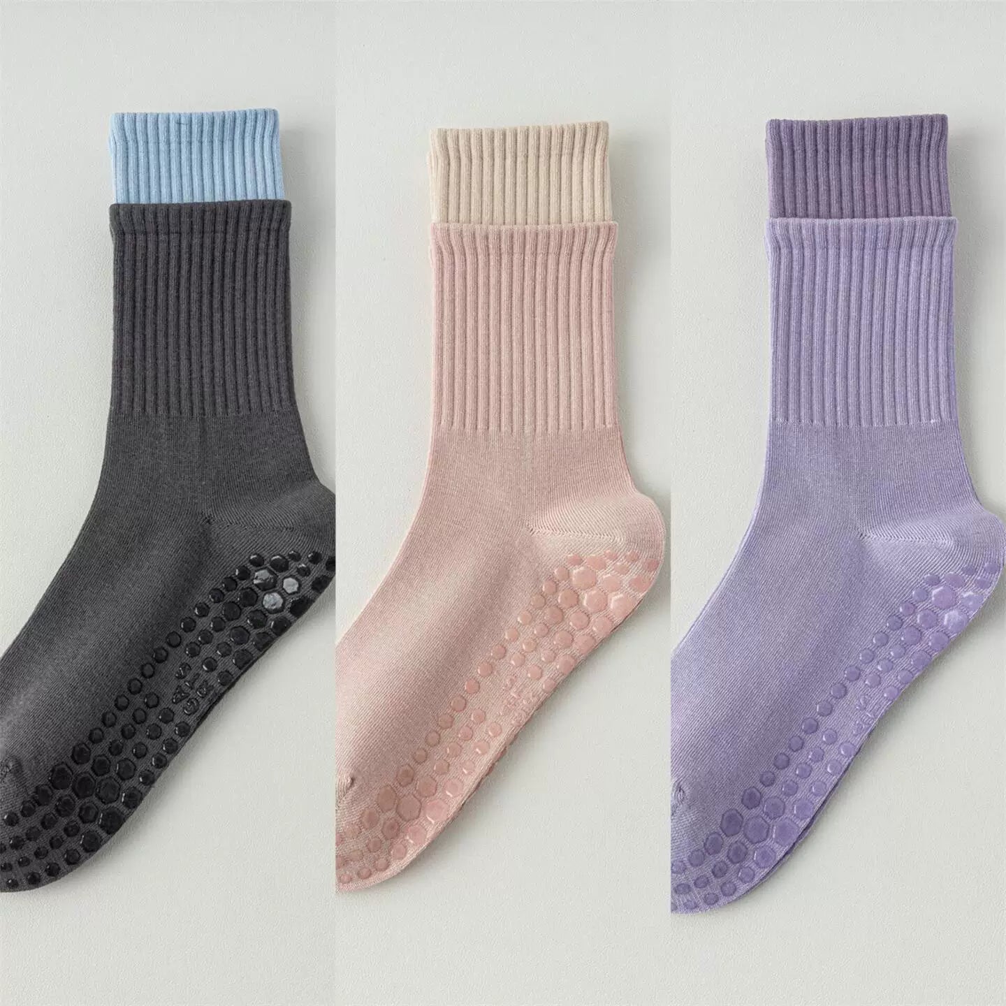 Hawecc | Women’s Non-Slip Split-Toe Socks for Pilates and Yoga