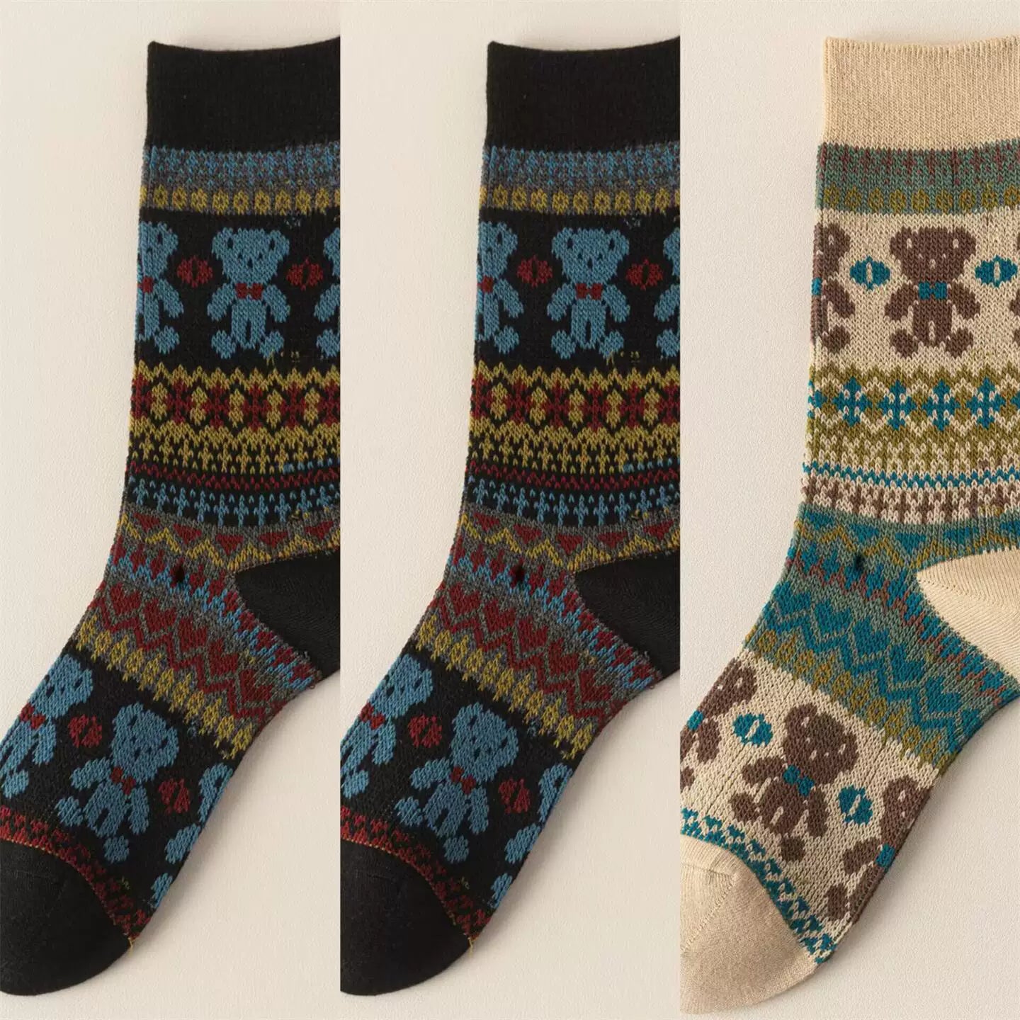 Hawecc | Split-Toe Mid-Calf Socks for Home and Studio Fitness