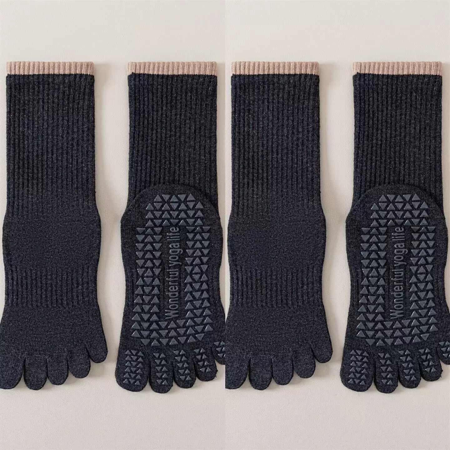 Hawecc | Women’s Indoor Fitness Socks with Split Toe