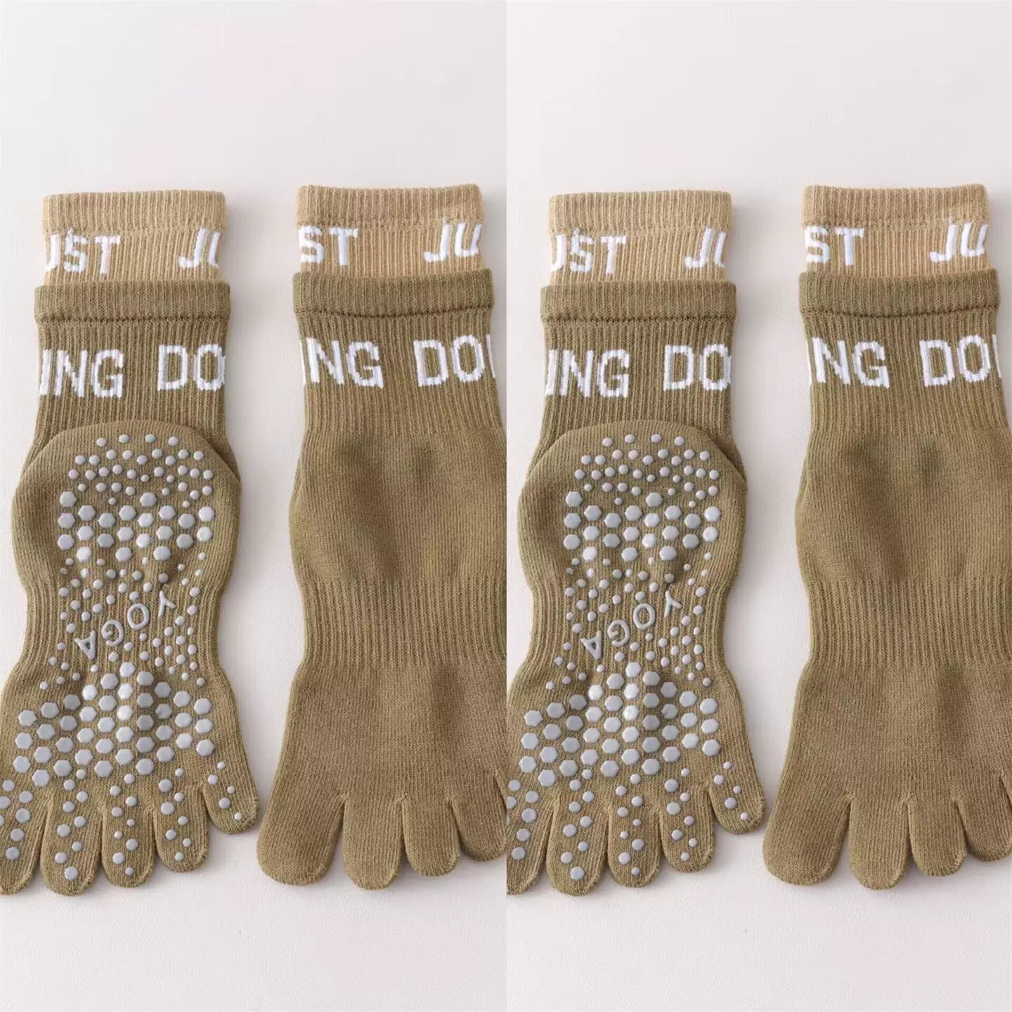 Hawecc | Indoor Yoga and Pilates Socks with Split Toe for Women