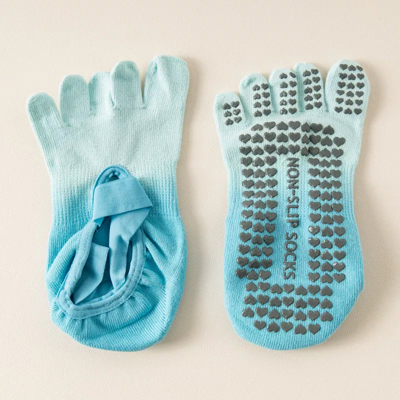 Hawecc | Indoor Mid-Calf Socks with Split Toe and Non-Slip Grip