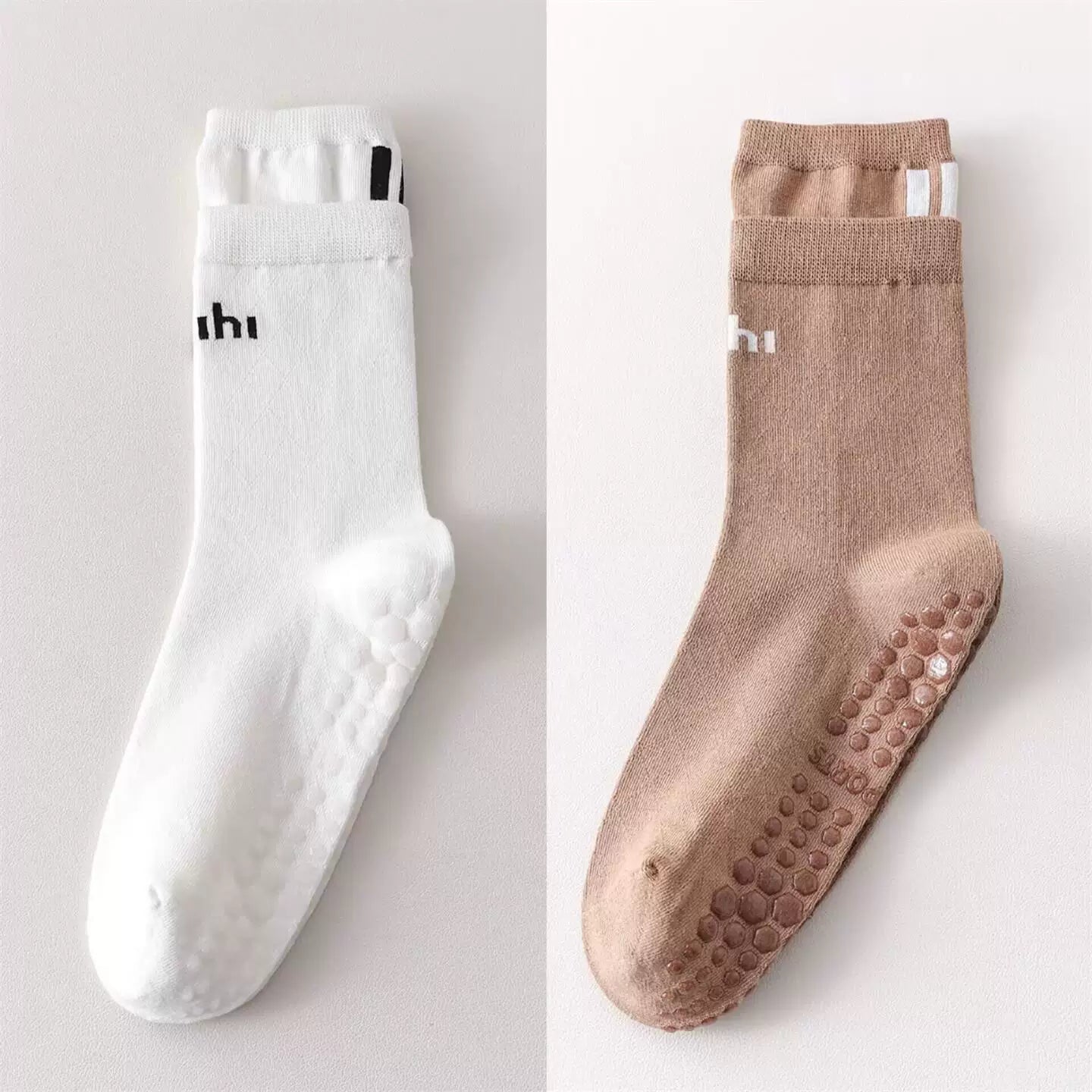 Hawecc | Women’s Mid-Calf Non-Slip Pilates Socks