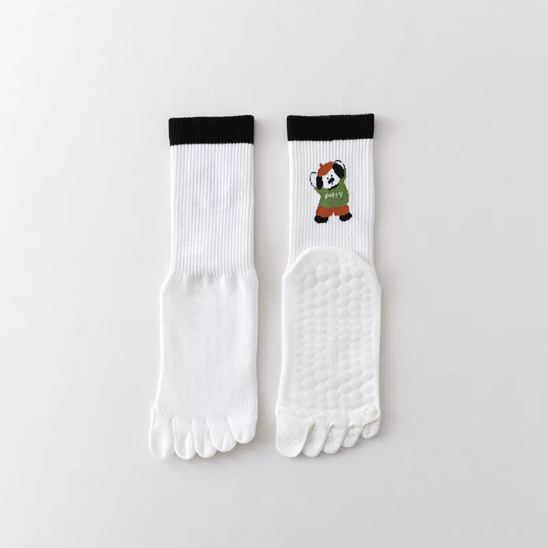 Hawecc | Split-Toe Grip Socks for Women’s Indoor Fitness