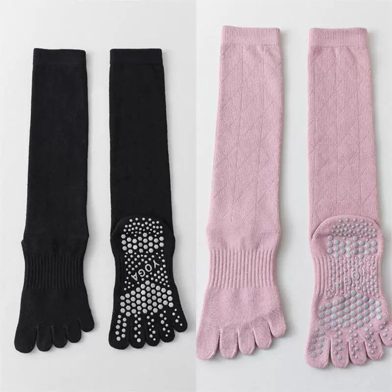 Hawecc | Mid-Calf Split-Toe Socks with Non-Slip Soles