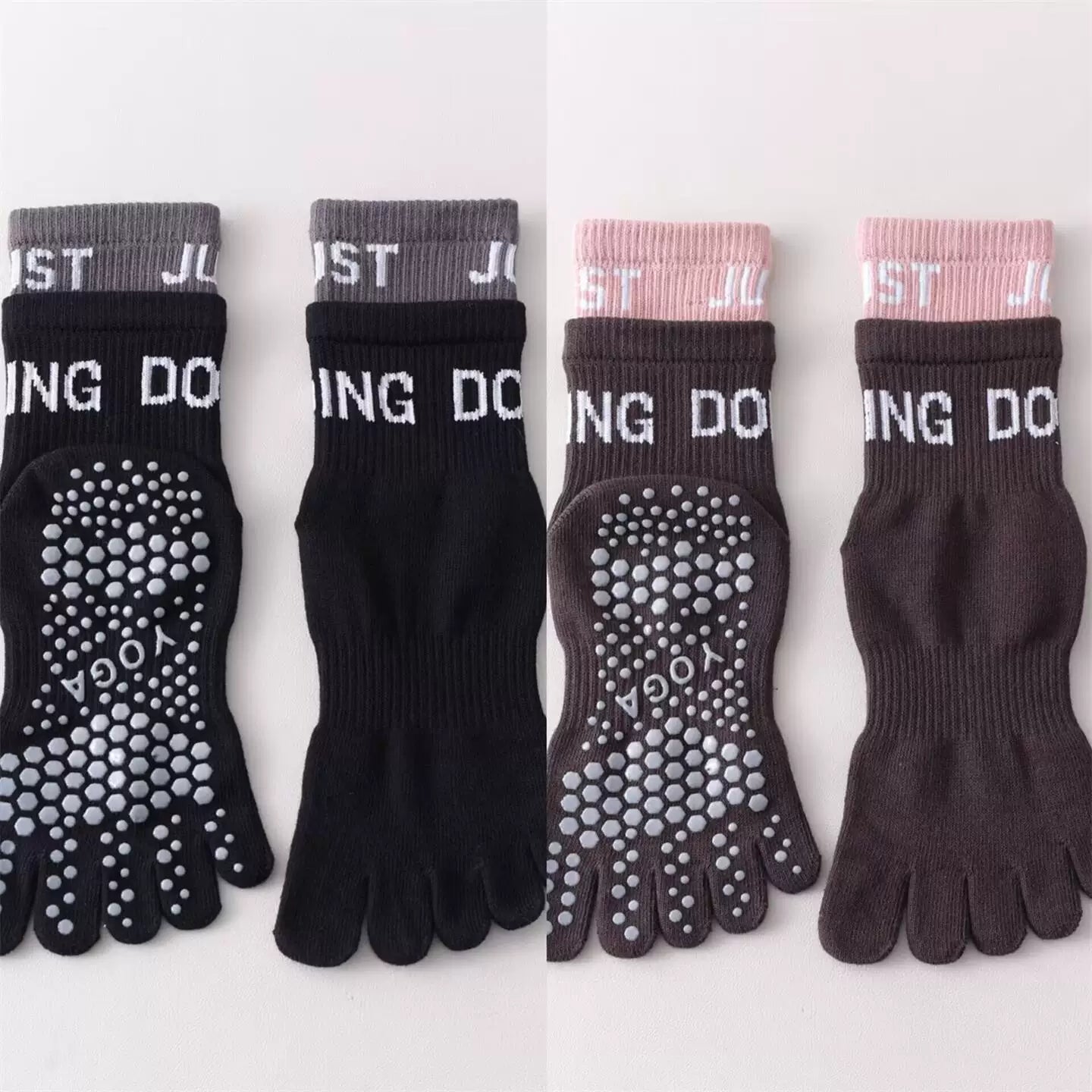 Hawecc | Indoor Yoga and Pilates Socks with Split Toe for Women