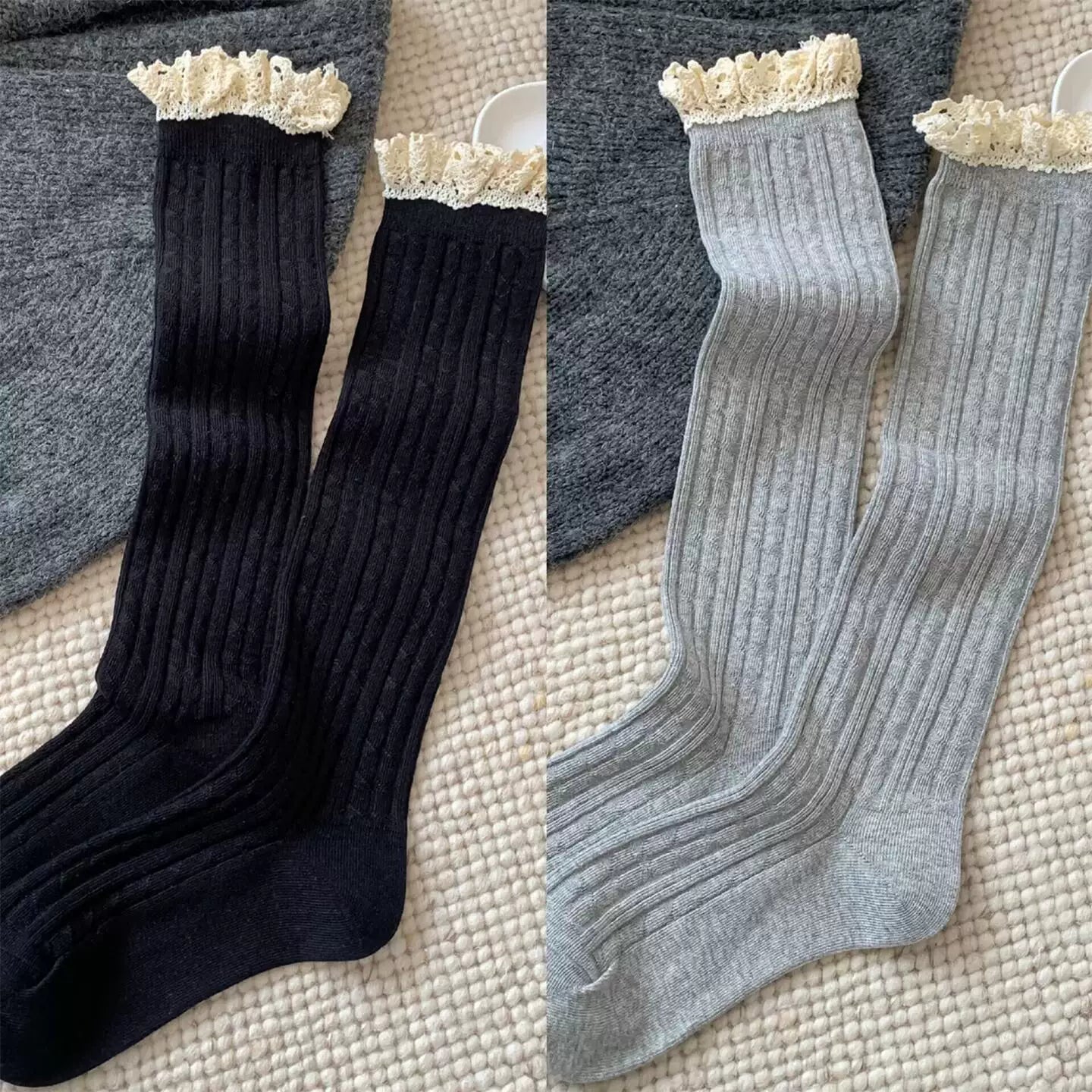 Hawecc | Mid-Calf Grip Socks for Women’s Pilates and Yoga