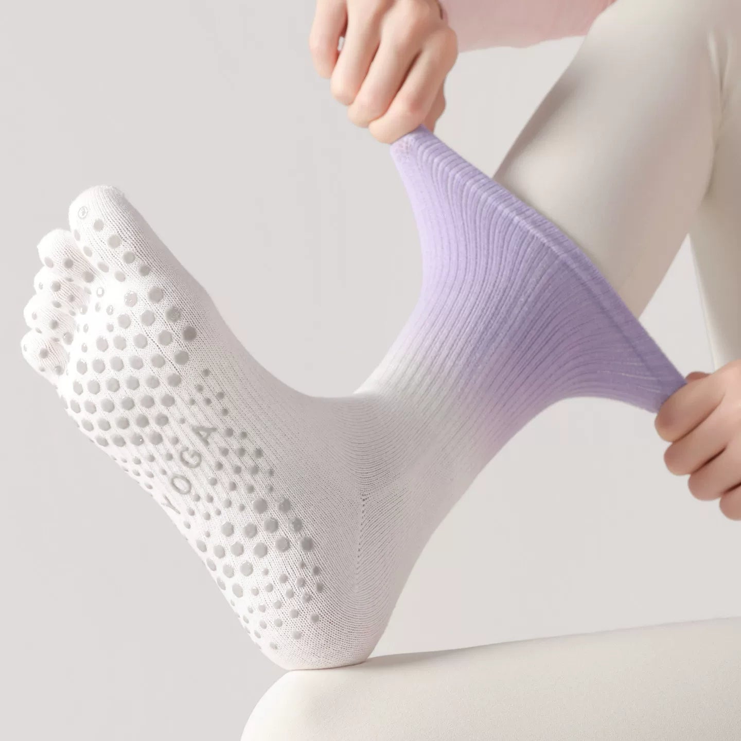 Hawecc | Women’s Non-Slip Split-Toe Fitness Socks