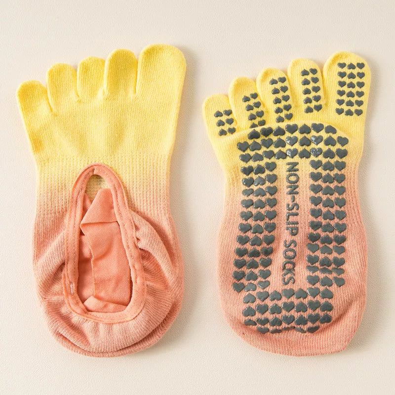 Hawecc | Indoor Mid-Calf Socks with Split Toe and Non-Slip Grip