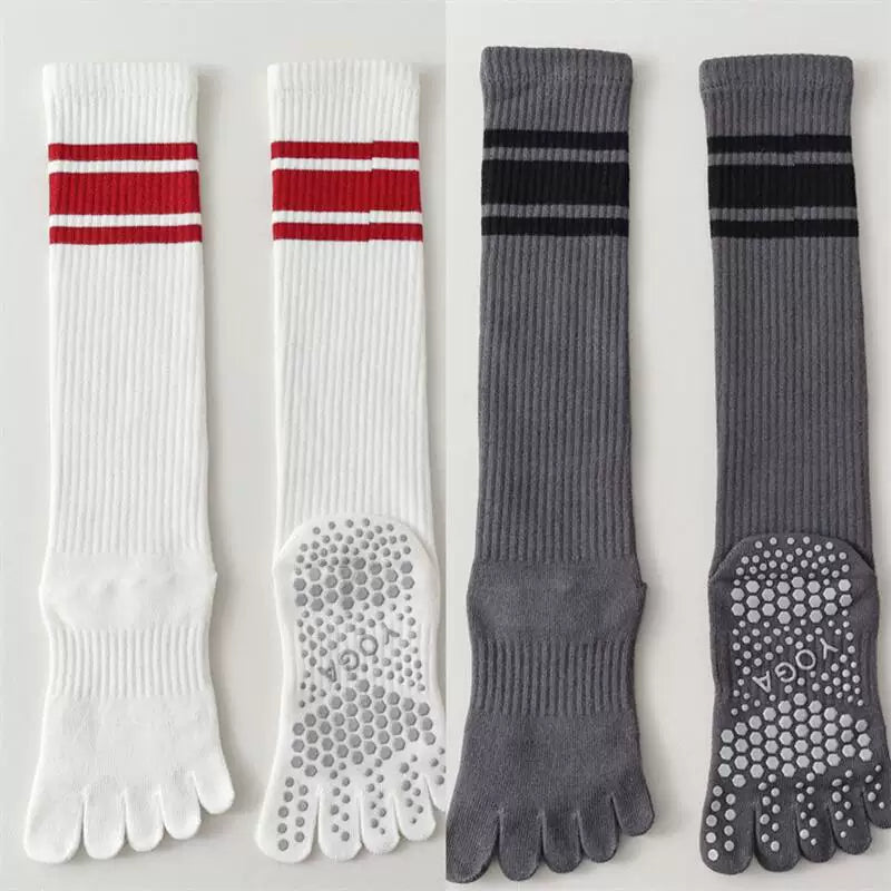 Hawecc | Mid-Calf Grip Socks for Home and Studio Workouts