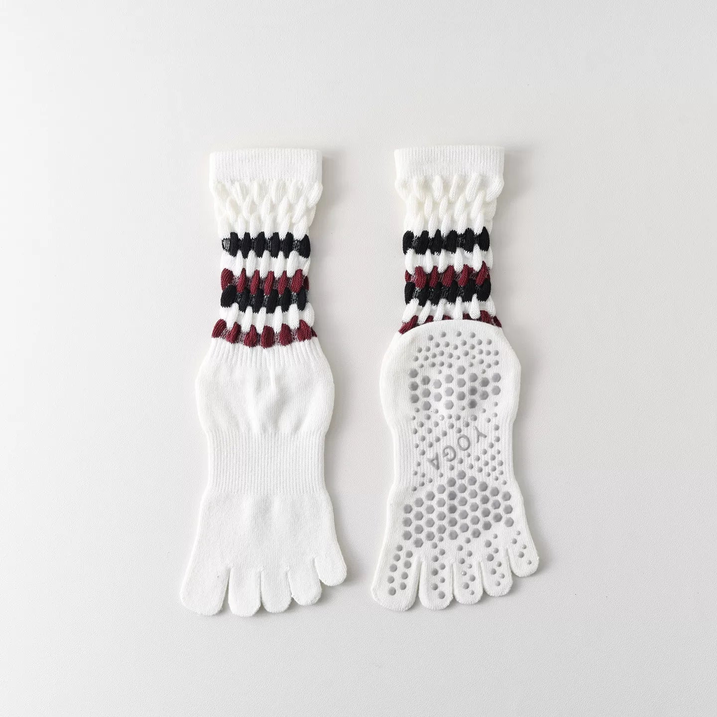 Hawecc | Mid-Calf Non-Slip Socks for Yoga, Pilates, and Barre