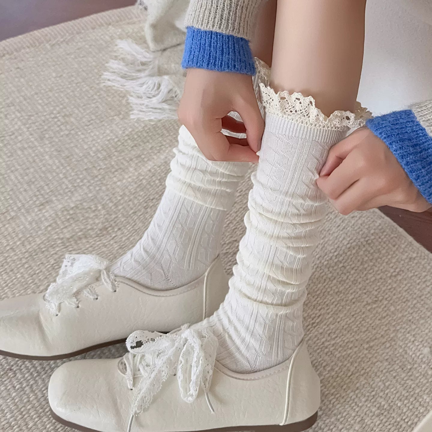 Hawecc | Mid-Calf Grip Socks for Women’s Pilates and Yoga