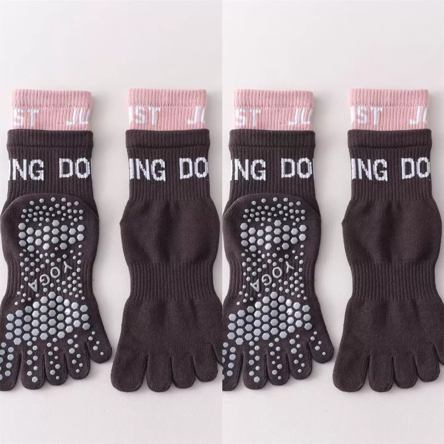 Hawecc | Indoor Yoga and Pilates Socks with Split Toe for Women