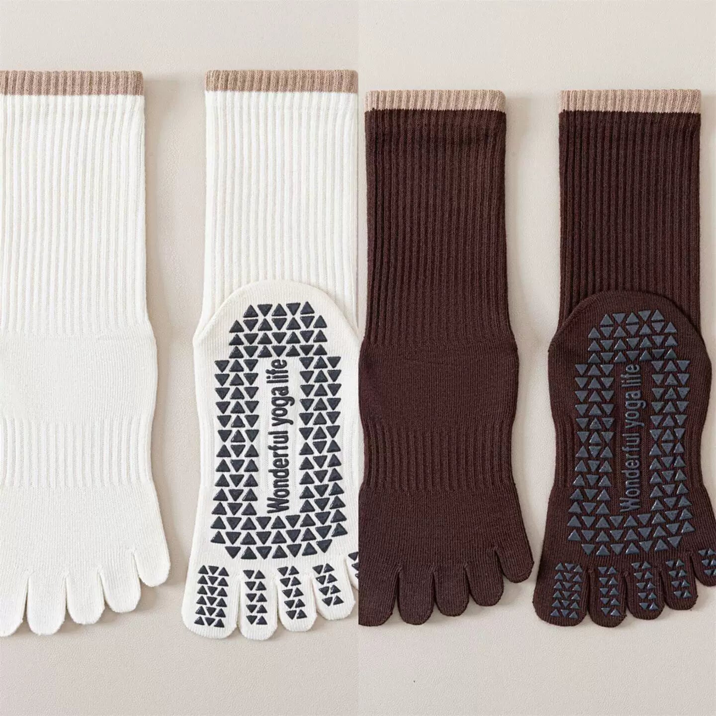 Hawecc | Women’s Indoor Fitness Socks with Split Toe