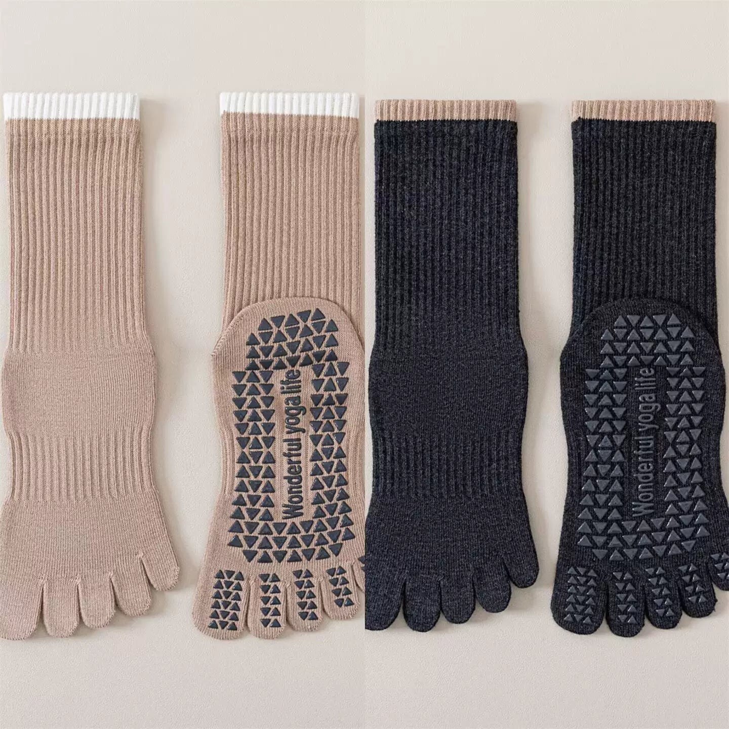 Hawecc | Women’s Indoor Fitness Socks with Split Toe