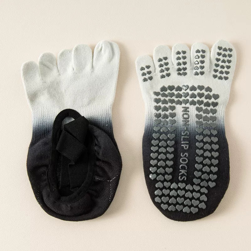 Hawecc | Indoor Mid-Calf Socks with Split Toe and Non-Slip Grip