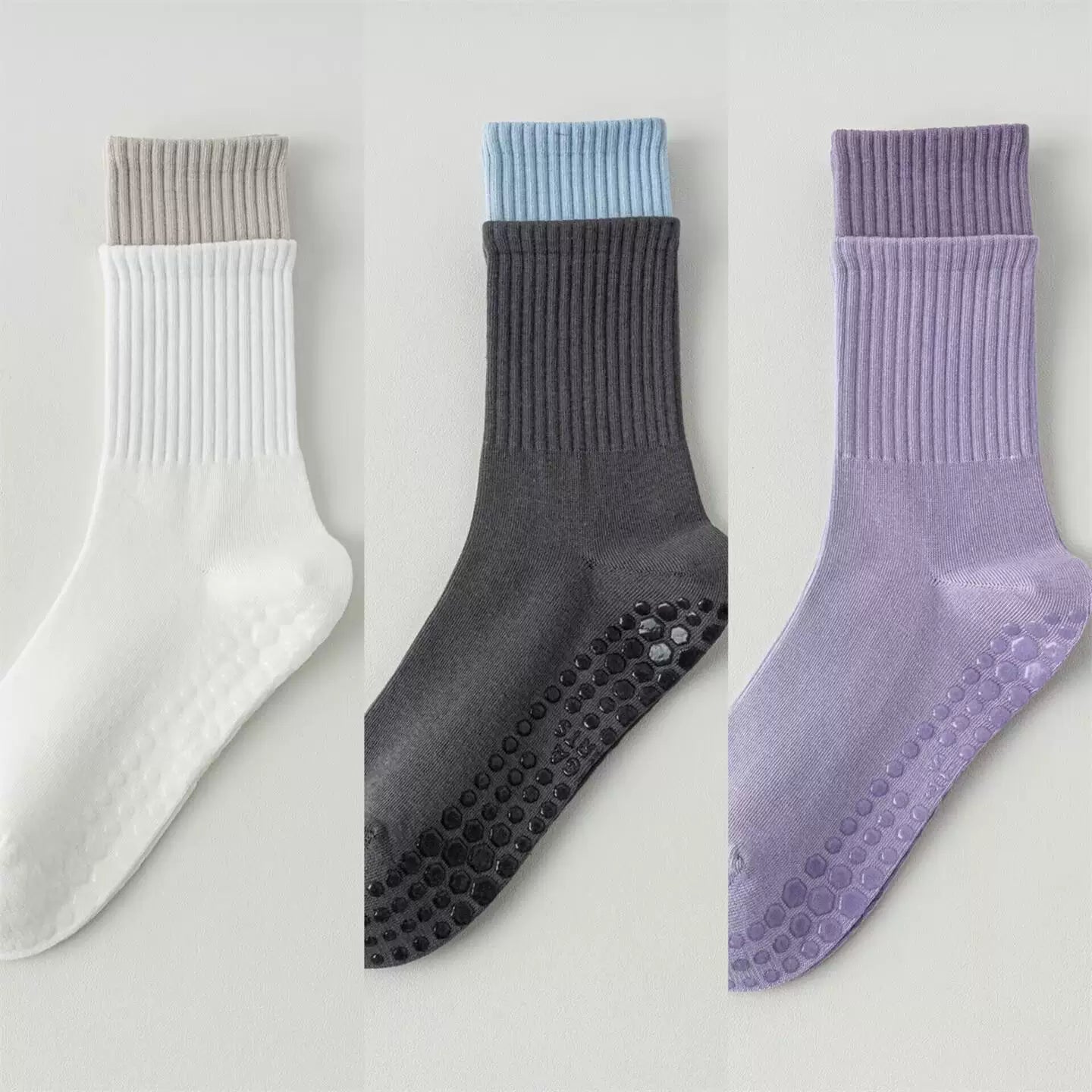 Hawecc | Women’s Non-Slip Split-Toe Socks for Pilates and Yoga