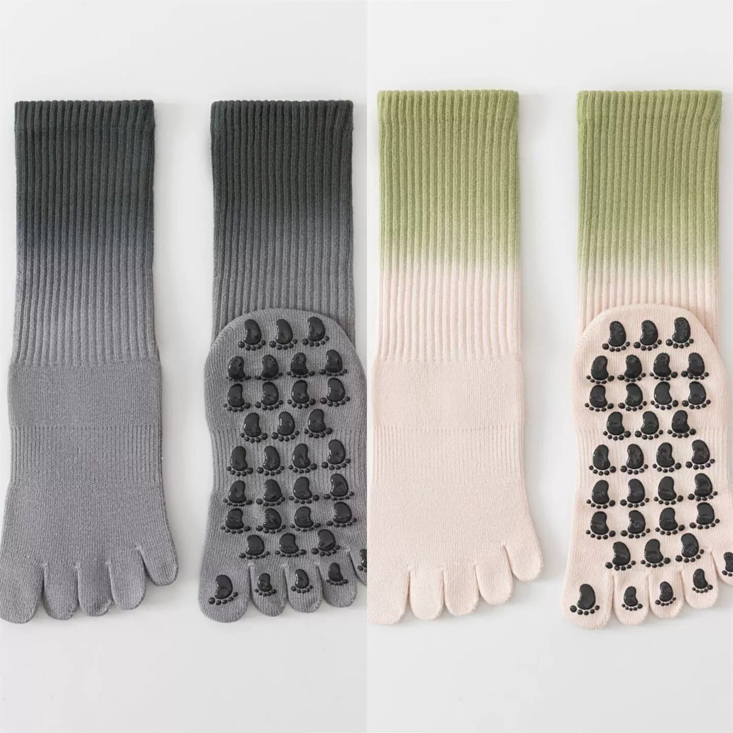 Hawecc | Mid-Calf Professional Yoga Socks for Women with Grip