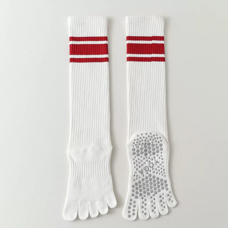 Hawecc | Mid-Calf Grip Socks for Home and Studio Workouts