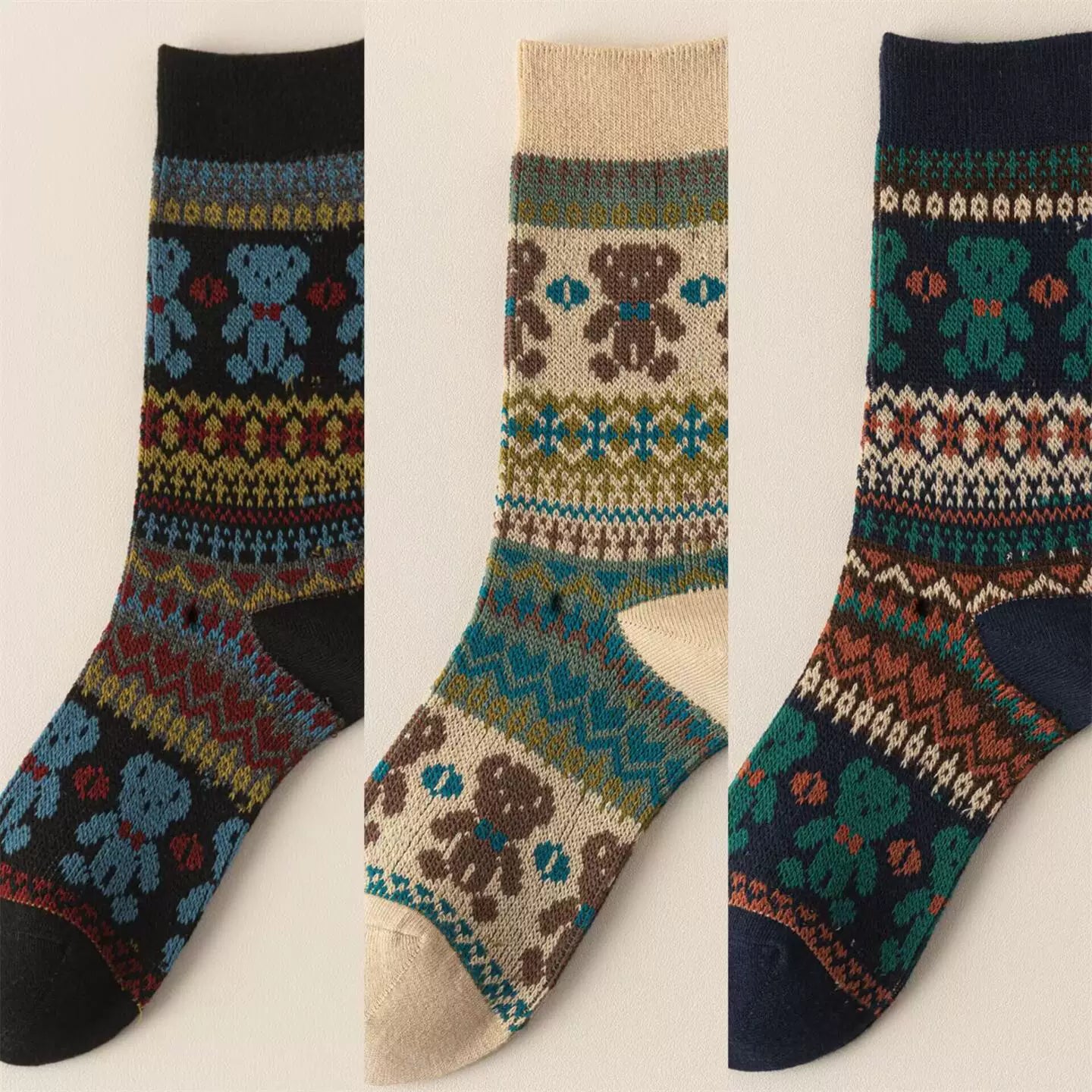 Hawecc | Split-Toe Mid-Calf Socks for Home and Studio Fitness