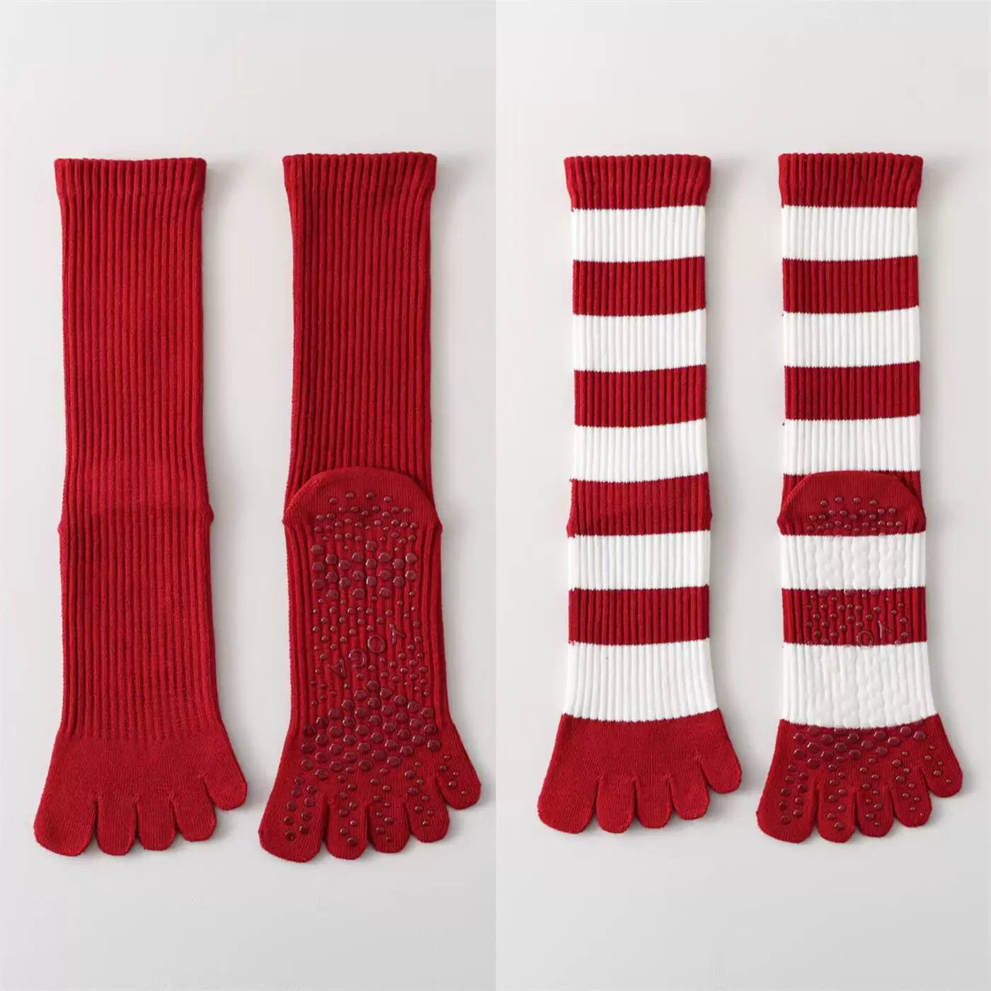 Hawecc | Non-Slip Split-Toe Socks for Women’s Mid-Calf Fitness