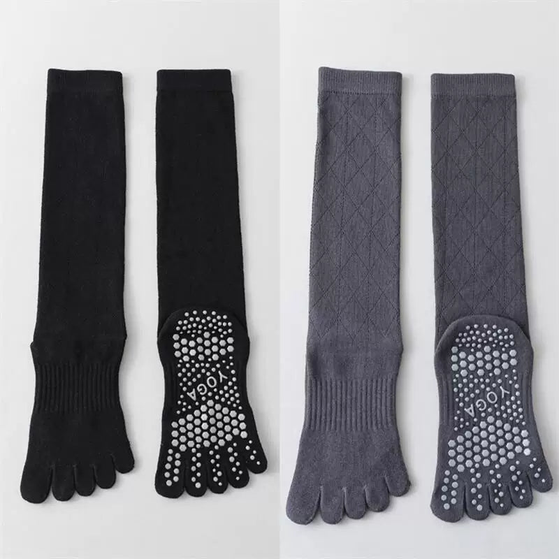 Hawecc | Mid-Calf Split-Toe Socks with Non-Slip Soles