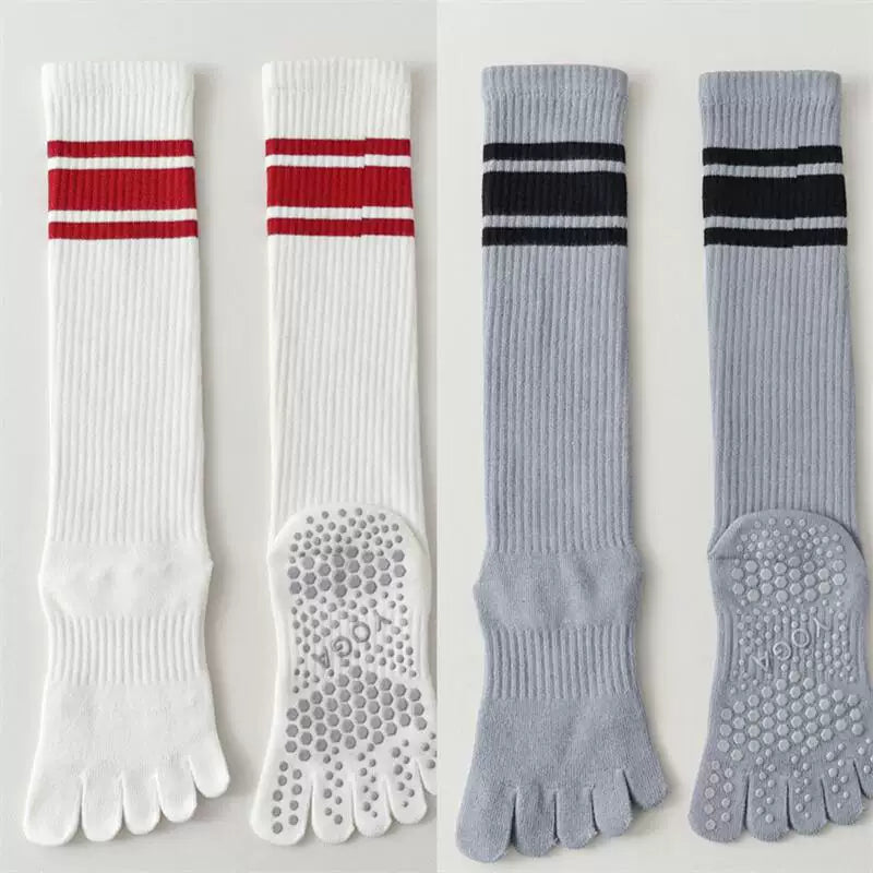 Hawecc | Mid-Calf Grip Socks for Home and Studio Workouts