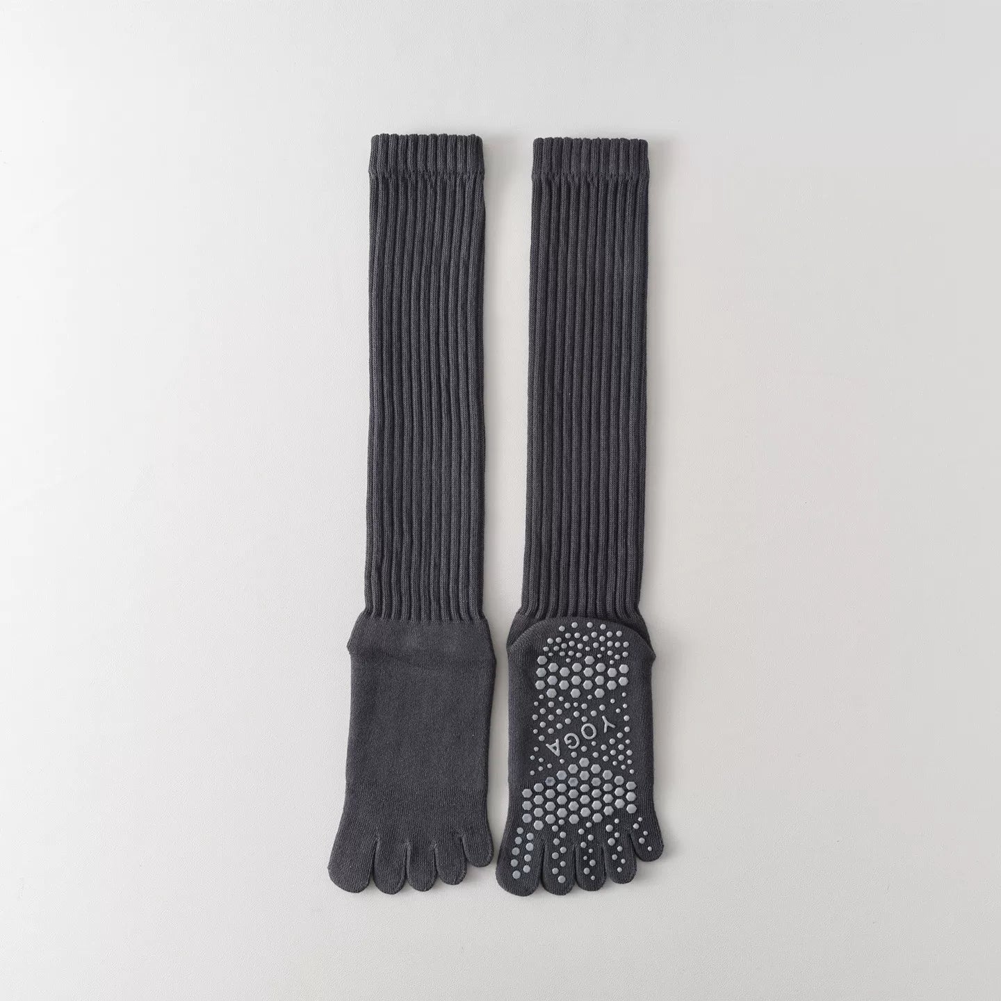 Hawecc | Indoor Split-Toe Mid-Calf Socks for Yoga