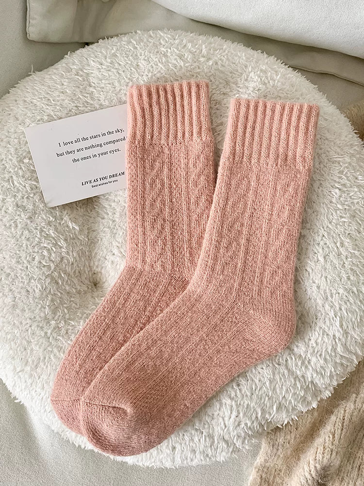 Hawecc | Mid-Calf Non-Slip Pilates Socks for Women