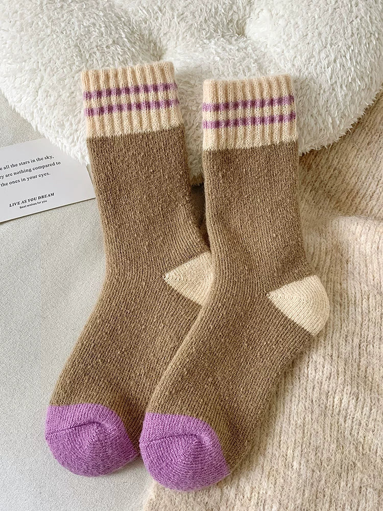 Hawecc | Mid-Calf Non-Slip Pilates Socks for Women