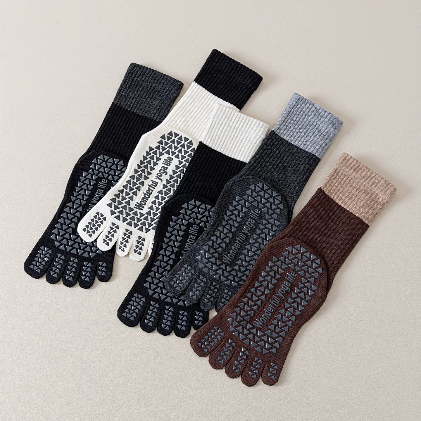 Hawecc | Non-Slip Pilates and Yoga Socks for Women’s Mid-Calf Comfort