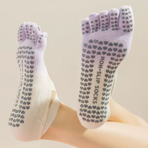 Hawecc | Indoor Mid-Calf Socks with Split Toe and Non-Slip Grip