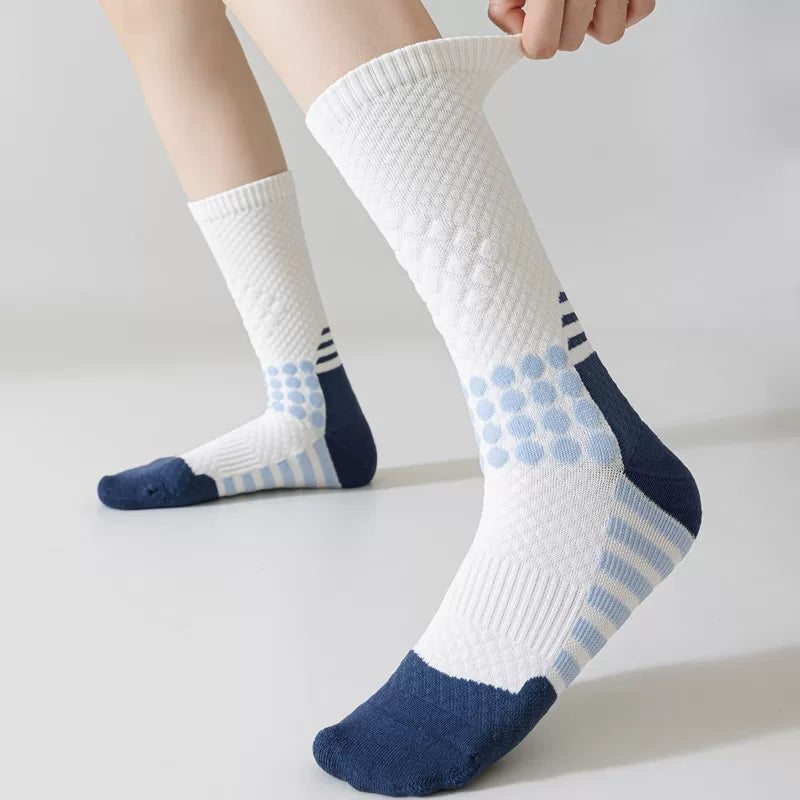 Hawecc | Mid-Calf Grip Socks for Women’s Indoor Fitness and Yoga