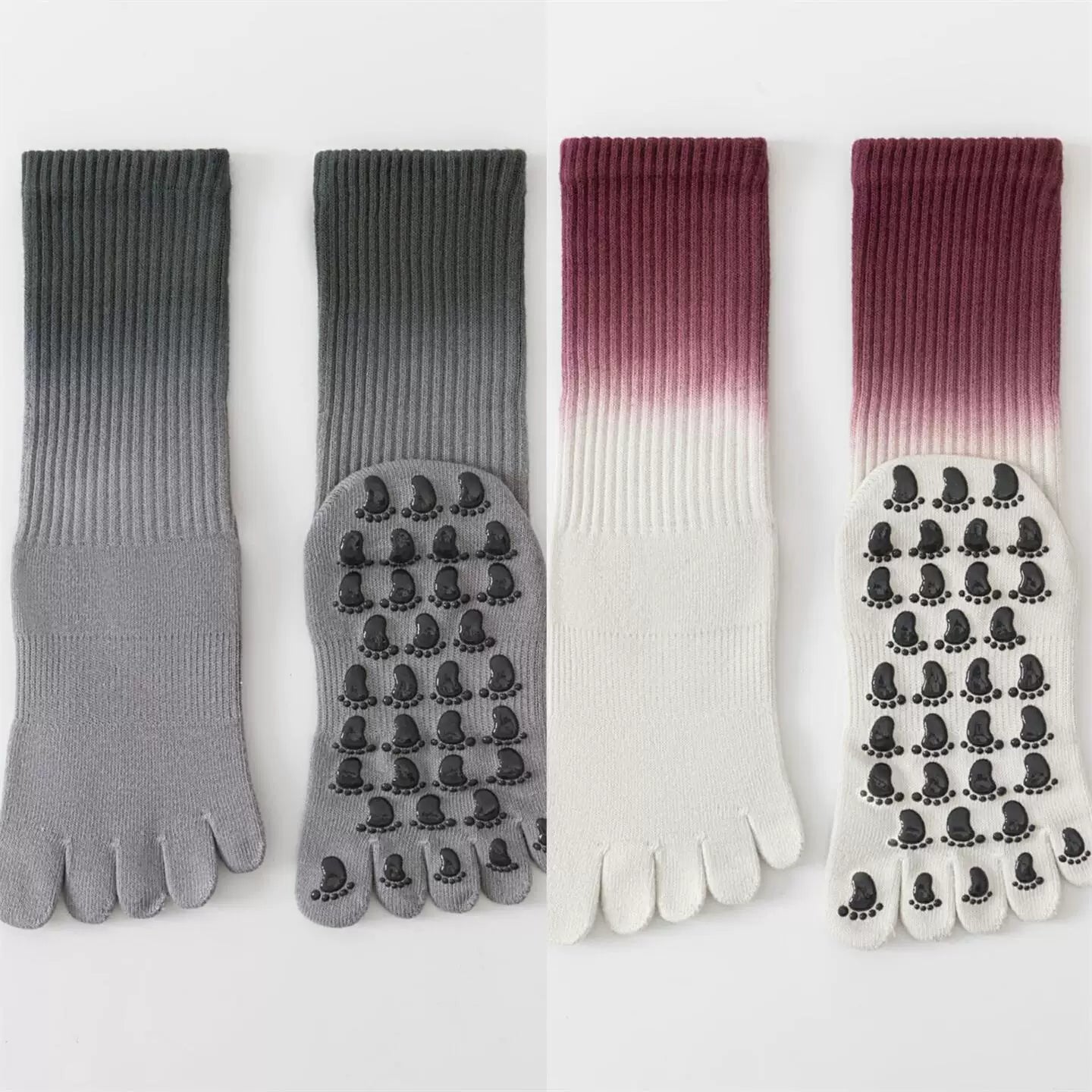 Hawecc | Mid-Calf Professional Yoga Socks for Women with Grip