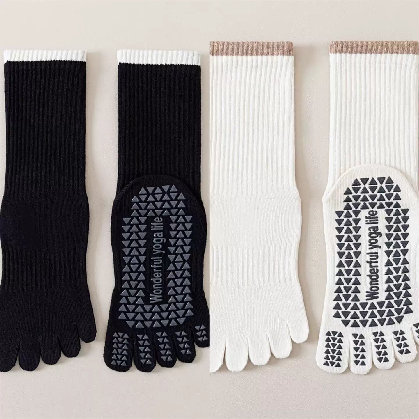 Hawecc | Women’s Indoor Fitness Socks with Split Toe