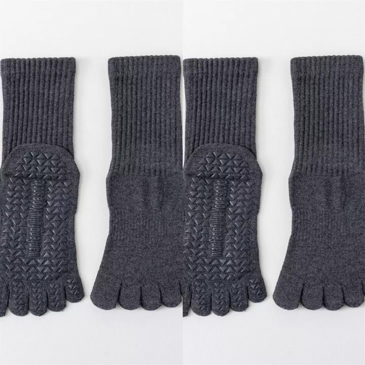 Hawecc | Indoor Fitness Socks for Women with Split Toe and Grip