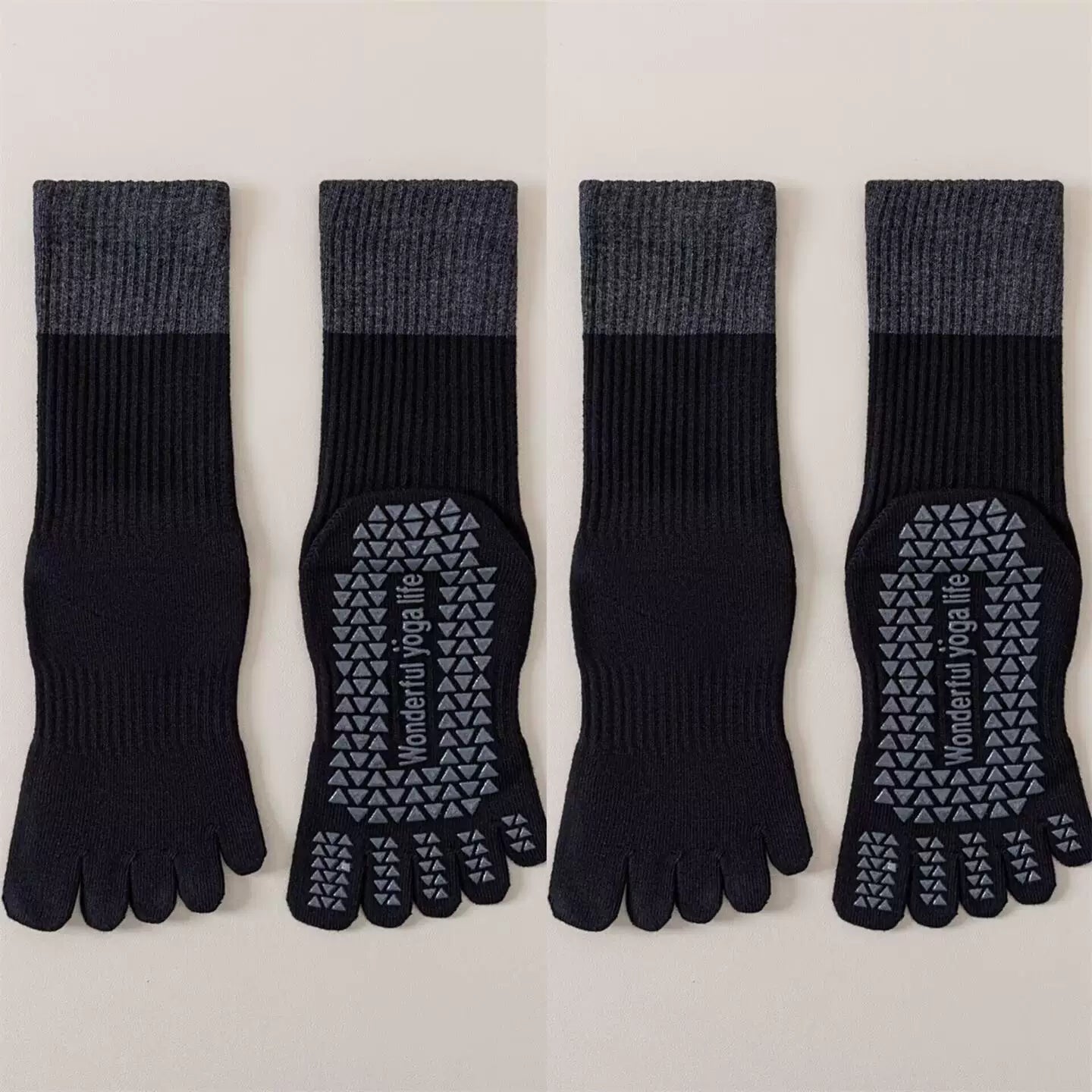 Hawecc | Non-Slip Pilates and Yoga Socks for Women’s Mid-Calf Comfort