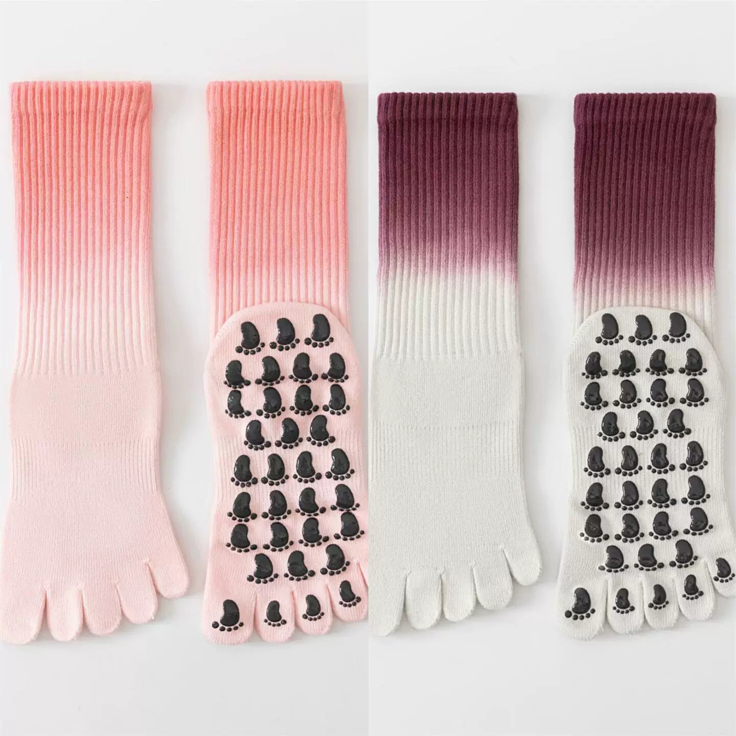 Hawecc | Mid-Calf Professional Yoga Socks for Women with Grip