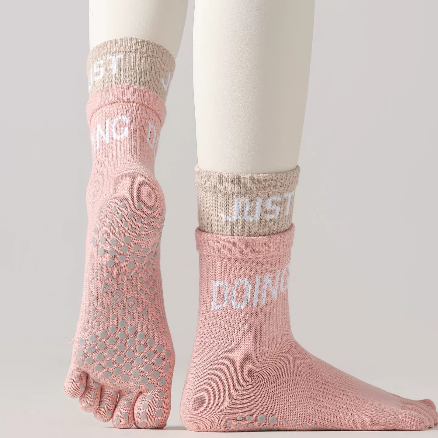 Hawecc | Indoor Yoga and Pilates Socks with Split Toe for Women