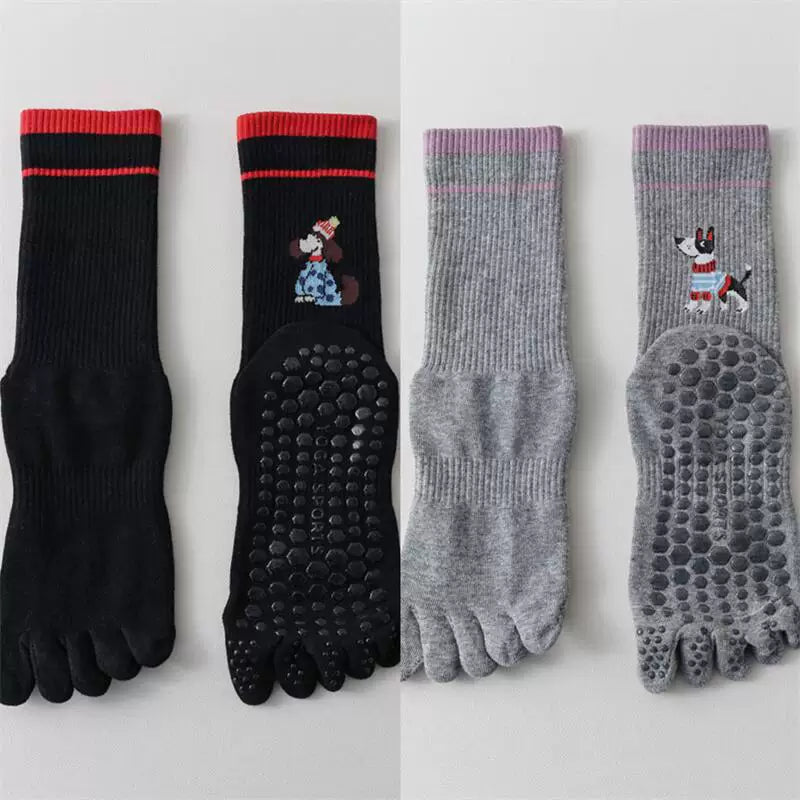 Hawecc | Mid-Calf Grip Socks for Women’s Home and Studio Practice