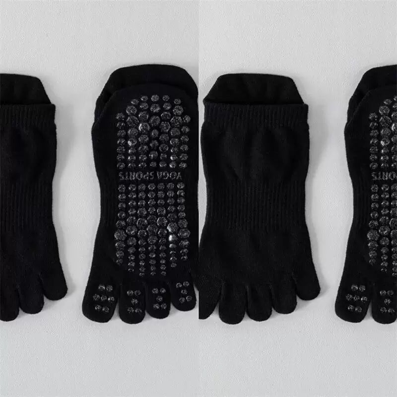 Hawecc | Indoor Fitness Socks with Split-Toe and Grip