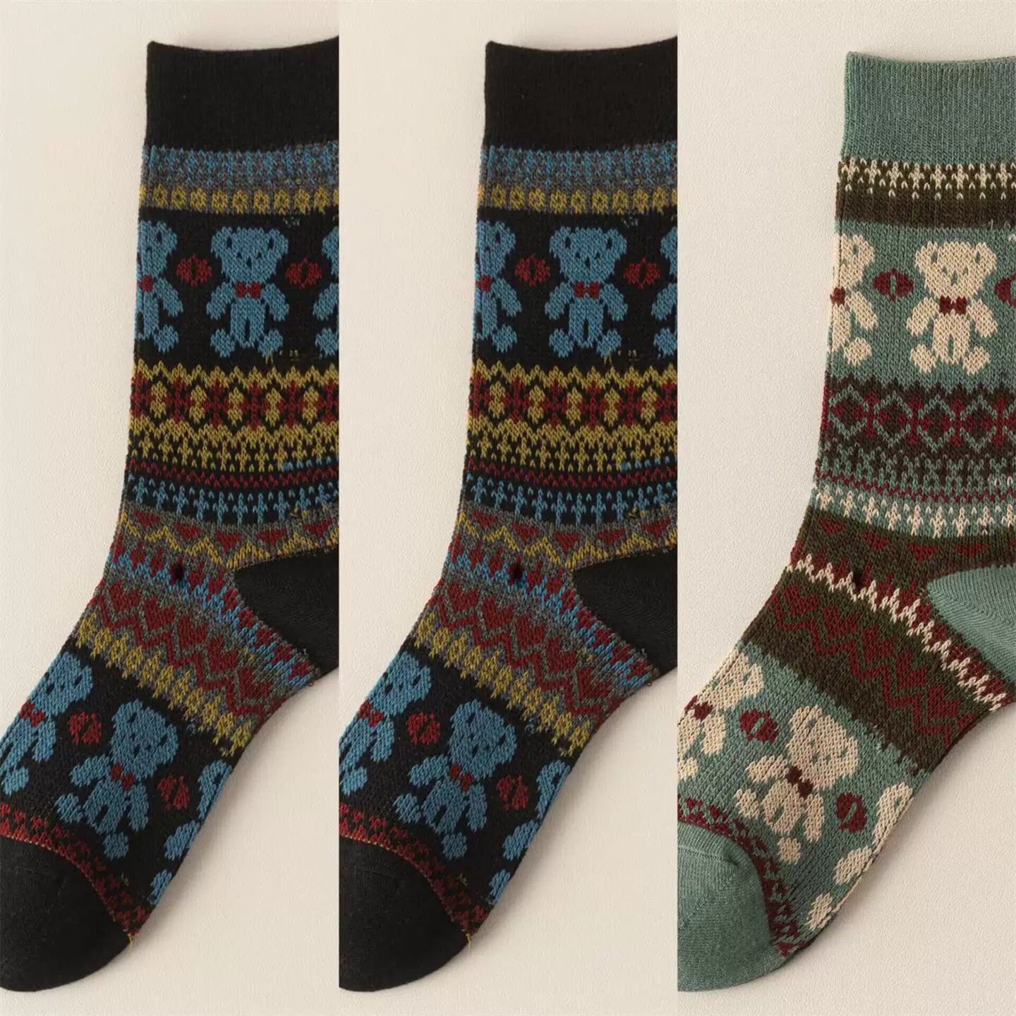 Hawecc | Split-Toe Mid-Calf Socks for Home and Studio Fitness